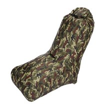 에어패드 등받이가있는 야외 안락 소파 캠프 피크닉 해변 공기 소파 의자 에어매트리스, 위장