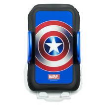 마블 모닝/뉴모닝 마블정품 차량용 초고속 무선충전 자동 핸드폰거치대, 캡틴아메리카