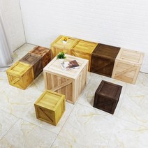나무 우드박스 사과 원목 공간박스 큐브 원목미니수납장, 50x50x50cm, 니스색상 오픈커버