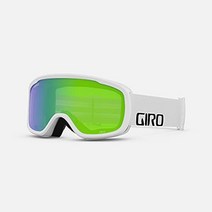 스노보드 스포츠 고글Giro Cruz 성인용 스노우 고글 - Loden 녹색 렌즈가 있는 흰색 워드마크 스트랩, 한개옵션0
