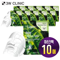 3W CLINIC 후레쉬 녹차 마스크 시트 10매