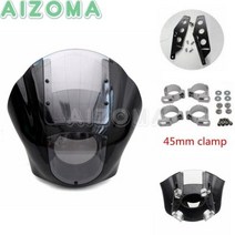 Harley Davidson 호환 할리 호환 다이나 로우 라이더 슈퍼 와이드 글라이드 19862017 Sportster XL 1200 883 Iron 용 스모크 오토바이 쿼터 프론, clear 45mm clamp