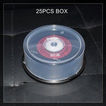공CD 카세트공테이프 공씨디 공시디 Ritek 비닐 블랙 CD-R 블랭크 기록 가능 컴팩트 700MB 80 분 52x 25PC, 한개옵션0