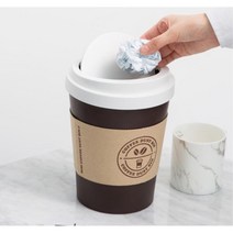 음료픽업대 계산대 탕비실 미니 커피휴지통 쓰레기통, 1개, BK