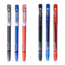 동아 마이겔 Q펜 0.38mm 0.5mm 속건성 잉크 선명한 색감 부드러운 필기감 학생용 사무용, 레드