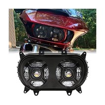 689820 ZOFFROAD 버전 124W 할리 데이비슨 로드 글라이드 2015 2016 2017 2018 2019 2020 오토바이 헤드라이트 교체 블랙