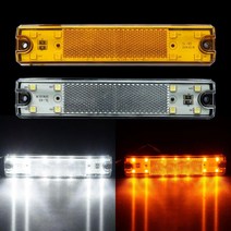 LED 사이드램프 차폭등 흰색 노란색 1톤탑차 포터 4톤트럭 5톤윙바디 안개, 24V용 화이트LED
