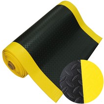 올매트코리아 피로예방매트일반형 검정바탕노란테두리 (12T) 90x500cm, 1개