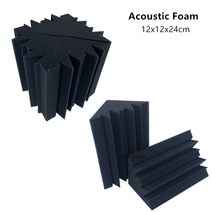 베이스트랩 방음재 음향판 12/24Pcs 4.7X4.7X9.4 인치 트랩 어쿠스틱 월 폼 방음 절연 패널 스튜디오 코너, 01 12pcs
