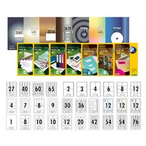 폼텍 프린텍 라벨 모음 우편 바코드 물류 인덱스 용지 라벨지, 1개, A-7. LS-3105/21칸/100매