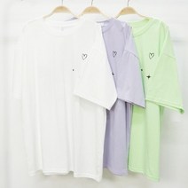 캐쥬얼 코디 박스티 긴팔 빅사이즈 매력적인 반팔티