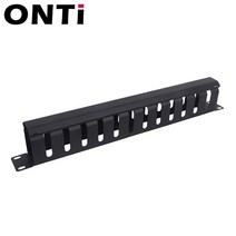 onti 1u2u 케이블 관리 수평 마운트 19인치 서버 랙 1224 슬롯 금속 핑거 덕트 와이어 오거나이저커버 포함, 12 슬롯