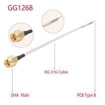 1pc RG316 케이블 SMA 여성 WIFI 무선 라우터에 대 한 PCB 솔더 피그 GPS GPRS 낮은 손실 Jackplug 와이어 커넥터, 08 SMA M to PCB B _ 03 20CM