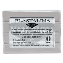 전문가용 유점토 Plastalina 453g Van Aken, 은회색(Silver Gray)