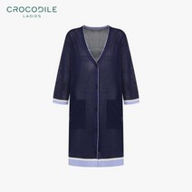 크로커다일레이디 크로커다일레이디 컬러 배색 롱 가디건_CL0MSW701