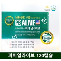 피비얼라이브 정품 미국산 피비 얼라이브 프로바이오틱스 120캡슐 4개월분 PB ALIVE