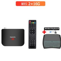 차무무 Mecool M8S 플러스 DVB T/T2 TV 박스 4K 스마트 안드로이드 셋톱 Amlogic S905X2 HDR10 수신기 u, 03 with D8_01 미국 플러그