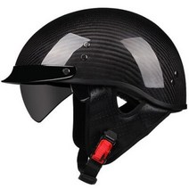 반모헬멧 바이크헬멧 소두핏 클래식 레트로 DOT Carbonfiber 오토바이 독일 Casco 일본식 모토 오픈 하프 페이스 헬기 바이커 파일럿 맨, 7.b2 - XL