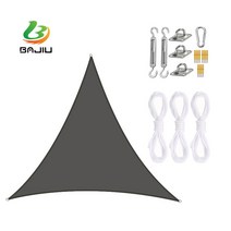 BAJIU 타프스크린 삼각형 홀리데이타프 그늘막 옥스퍼드 타프 액세서리 세트, 차콜그레이, 4*4*4m
