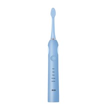 인덕션 충전식 음파 전동칫솔 자기부상 5단 파워시니어 전동칫솔 발렌타인 선물, 엷은블루