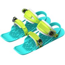 스키에이트 미니 숏스키 인라인스키 짧은 겨울산하산용 초경량 스노우블레이드 묘기용, 그린(사이즈 36-47), 43cm