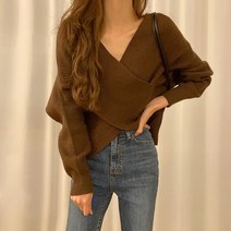 고퀄! 도톰한 크로스랩 니트