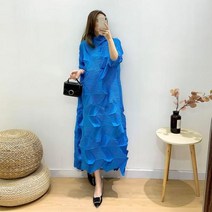 셀프웨딩드레스 2부드레스 대여 미야 케 주름 드레스 롱 패션 불규칙한 하이 칼라 럭셔리 디자인 기질 우아한 여성 의류 신제품 dress