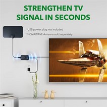차량안테나부스터 와이파이 디지털 TV 신호 증폭기 부스터 편리한 쉬운 설치 디지털 HD 케이블 폭스 안테, 한개옵션0