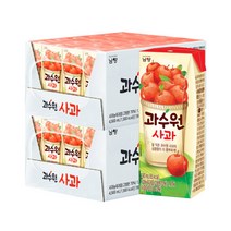 과수원 사과 저자극 무탄산음료 190ml 24입x2박스, 사과 190ml 24입 x2 (48팩)