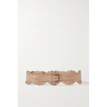 알라이아 레이저 컷 가죽 허리 벨트