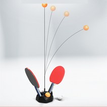 스타무역 PK탁구레슨 코치 스윙연습기구 탁구공거치대+탁구라켓