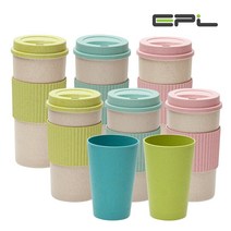 이플 친환경 밀텀블러컵 에코 위트텀블러컵, 밀텀블러 핑크 450ml