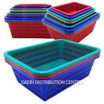 광신 뉴 깊은사각 소쿠리 3호/바구니 정리 보관 수납 다용도 소쿠리 장난감 사무실 유치원 팬트리 욕실 학교 이사 야채 과일, 랜덤