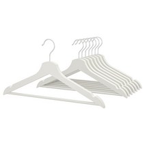 [이케아] 원목 나무 옷걸이 8개 - 부메랑 / 내추럴 검정 하양 / Natural Black White / Clothes Hanger - Bumerang, 하양 White