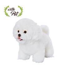 위더펫 비숑 강아지 인형, 28cm, 혼합 색상