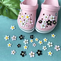 완제품3D입체데이지꽃크록스슬리퍼꾸미기샌들파츠세트