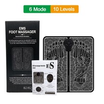 반사 요법 전기 Ems 발 마사지 매트 혈액 순환 스파 다리 통증 완화 패드 바디 등 지압 근육 자극, 10 Batteries Box