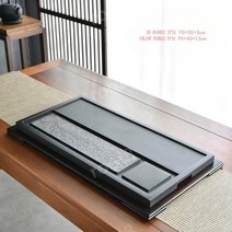 대리석 차판 고급 차트레이 퇴수기 다도용품 찻상, 01.기본 네모(직사각형 프레임 받침)70