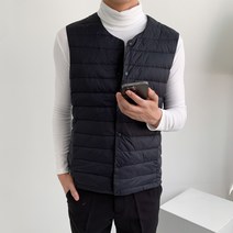 선빈어패럴 남성 오리털 경량패딩 조끼