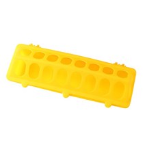 곡물 이송기 1Pc 더블 행 구멍 가금류 지상 플라스틱 대합 조개 먹이 치킨 그루브 농장 사육 용품, 03 Yellow