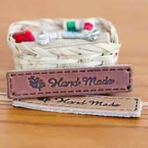 [니트박스 뜨개실] 나뭇잎 핸드 메이드 라벨 뜨개질도구, 브라운