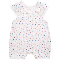 BAEBAE 자체제작! 국내생산 무형광 아기 옷 여아 남아 봄 여름 신생아 유아 베이비 출산 선물 나시 바디슈트 우주복 알록삼각나시우주복