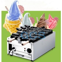 전기 110v 220v 상업용 아이스크림 붕어빵 기계 생선 콘 와플 메이커 아이스크림 생선 금형, 우리를