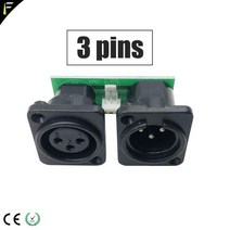 DMX512 신호 연결 보드 부품 7R/5R 200/230 작은 PCB 3 핀 XLR 커넥터 칩 수리 교체 포함 2 개, 01 3 pins