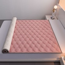 가벼운 극세사 토퍼 매트리스 흙침대 쇼파 거실 차박 동계 캠핑카 이불, 벨벳 핑크