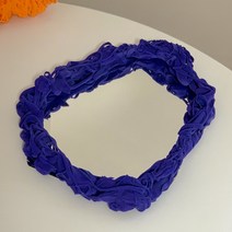 우레탄폼 거울 폼미러 DIY 물결 비정형 거울 탁상거울 점토 아크릴 거울 소소 디자인 홈, 블루 소재 가방