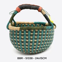 볼가바구니 라탄 누빔 과일 귤바구니 행잉바스켓 아프리카 수입 손잡이, 3-S