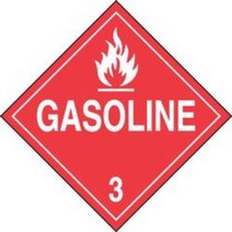 Accuform Signs MPL304VS1 Adhesive Vinyl Hazard Class 3 DOT Placard Legend 