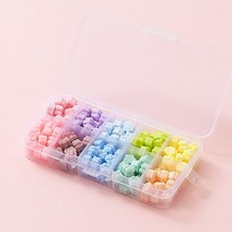 실링 왁스 스탬프 씰왁스 고양이 발톱 왁스 입자 인감 핸들 혼합 색상 투명 발광 비즈 DIY 선물 봉투 장식, 08 10 Grid Macarons