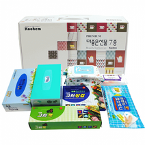 각티슈 선물세트 물티슈 청소박사 키친타올 크린랩 일회용장갑 답례품, 김수미 김자반(4종)